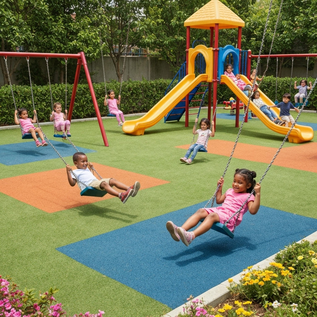Aktivitäten auf dem Außenspielplatz